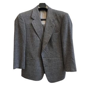 GIVENCHY monsieur black & gray tweed sport coat 40R EUC